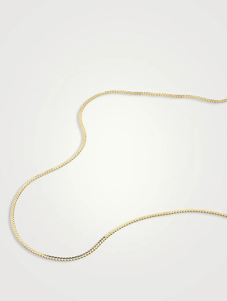 14K Gold Serpentine Chain Necklace