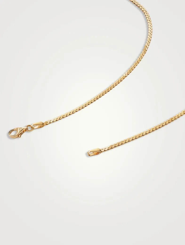 14K Gold Serpentine Chain Necklace