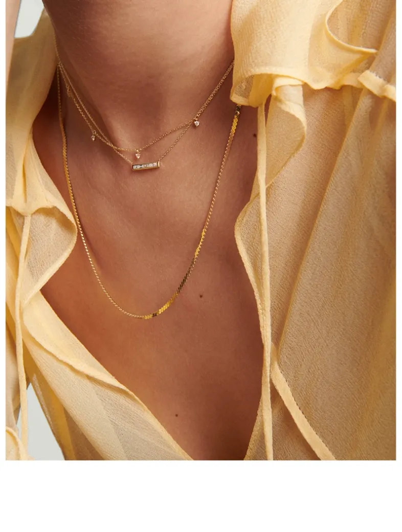 14K Gold Serpentine Chain Necklace