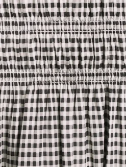 Kiria Smocked Midi Dress In Gingham Print