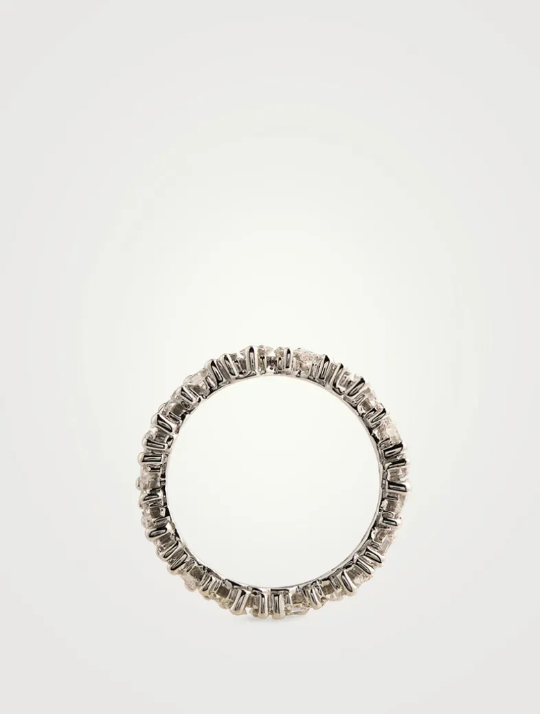 14K White Gold La Fantaisie Cosmic Diamond Eternity Band