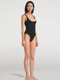 Lace-Up One-Piece Swimsuit
