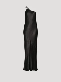 La Lune One-Shoulder Cowl Back Long Dress