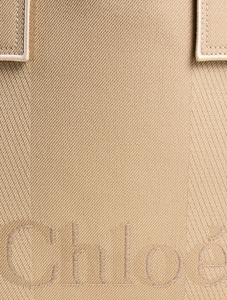 Large Chloé Carry Canvas Tote Bag