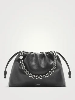 Large Flamenco Leather Purse With Donut Chain