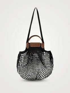 Large Le Pliage Filet Mesh Top Handle Bag