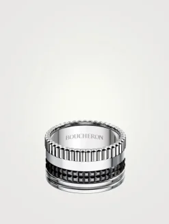 Large Quatre Black Edition 18K Gold Ring