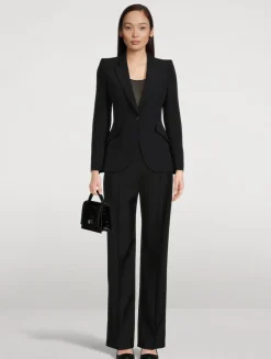 Leaf Crepe Blazer