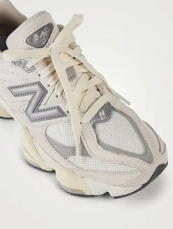 9060 Leather And Mesh Sneakers