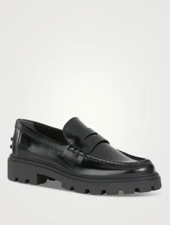 Leather Heeled Loafers