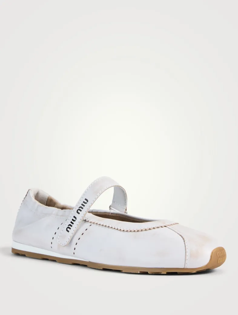 Leather Mary Jane Ballerinas