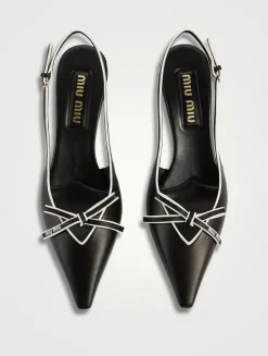 Leather Slingback Pumps
