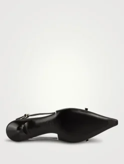 Leather Slingback Pumps