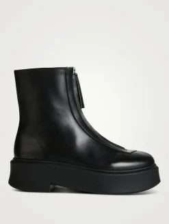 Leather Zipped Boots
