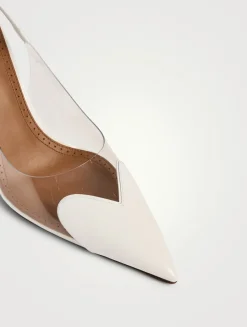 Le Cœur Patent Leather And PVC Slingback Pumps