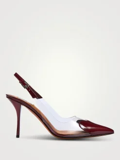 Le Cœur Patent Leather And PVC Slingback Pumps