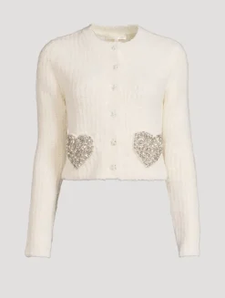 Leocadia Embellished-Heart Cardigan