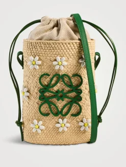 Loewe x Paula's Ibiza Anagram Beaded Raffia Crossbody Bag