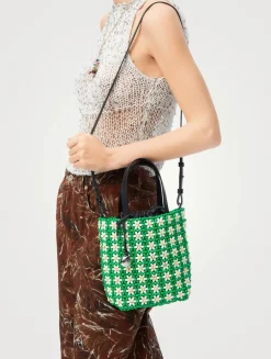 Loewe x Paula's Ibiza Mini Floral Beaded Tote Bag