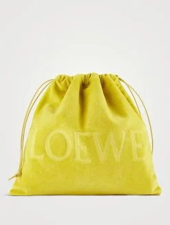 Loewe x Paula's Ibiza Terry Drawstring Pouch
