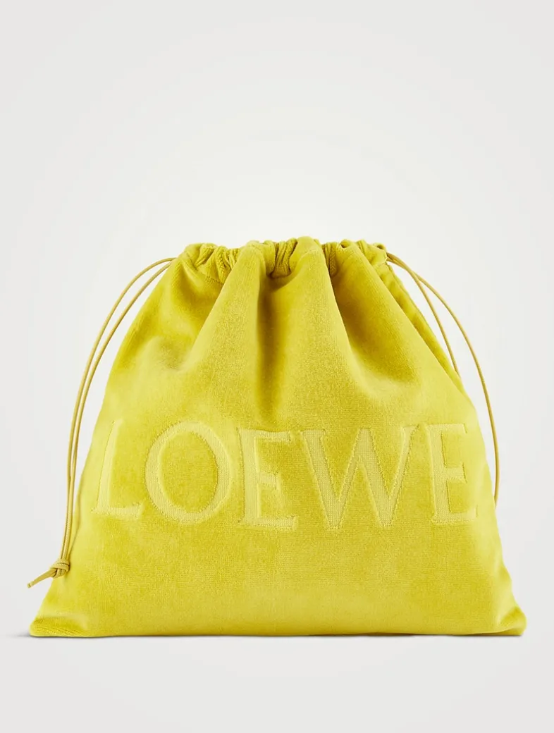 Loewe x Paula's Ibiza Terry Drawstring Pouch