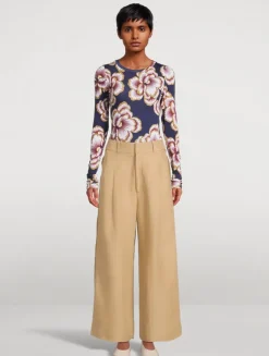 Long-Sleeve T-Shirt In Floral Print