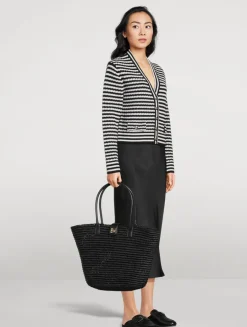 Lou Raffia Tote Bag