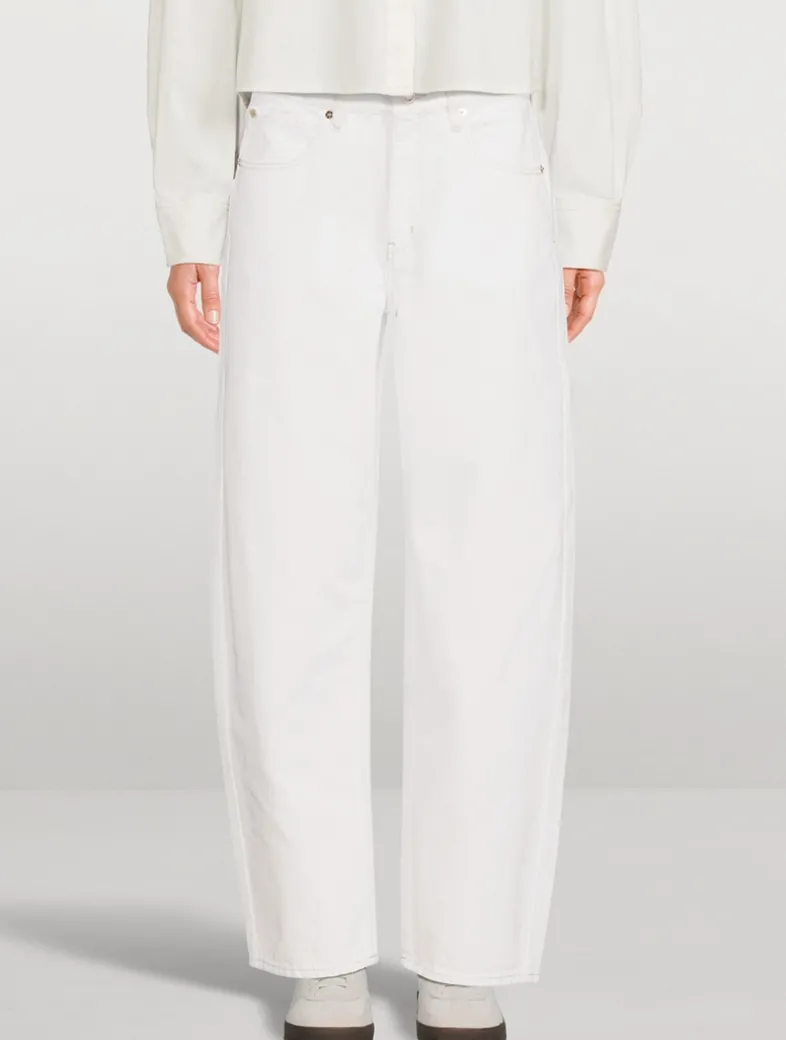 Low-Slung Barrel-Leg Jeans