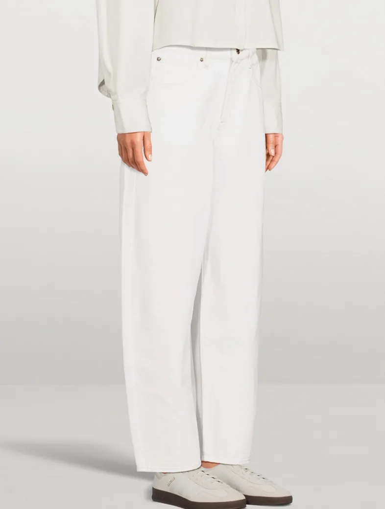 Low-Slung Barrel-Leg Jeans
