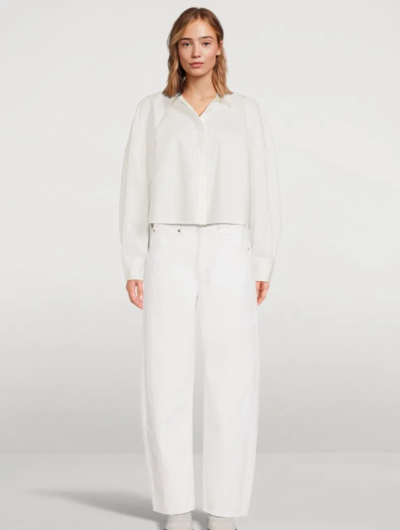 Low-Slung Barrel-Leg Jeans