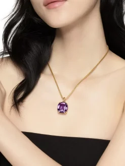 Marbella Pendant In 18k Yellow Gold With Amethyst, 22mm