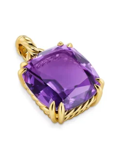 Marbella Pendant In 18k Yellow Gold With Amethyst, 22mm