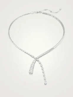 Matrix Mixed Cut Crystal Y Necklace