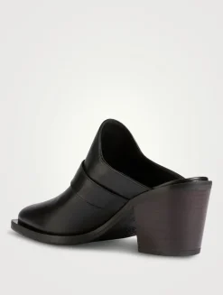 Maven Leather Western Mules