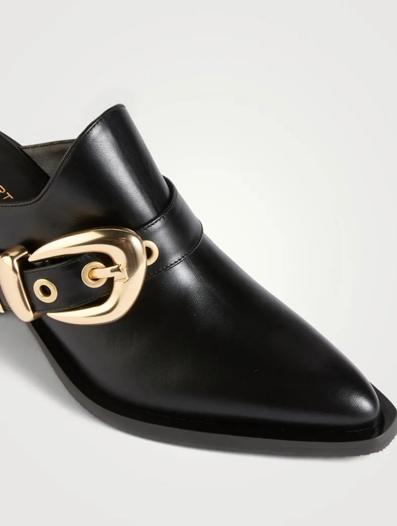 Maven Leather Western Mules