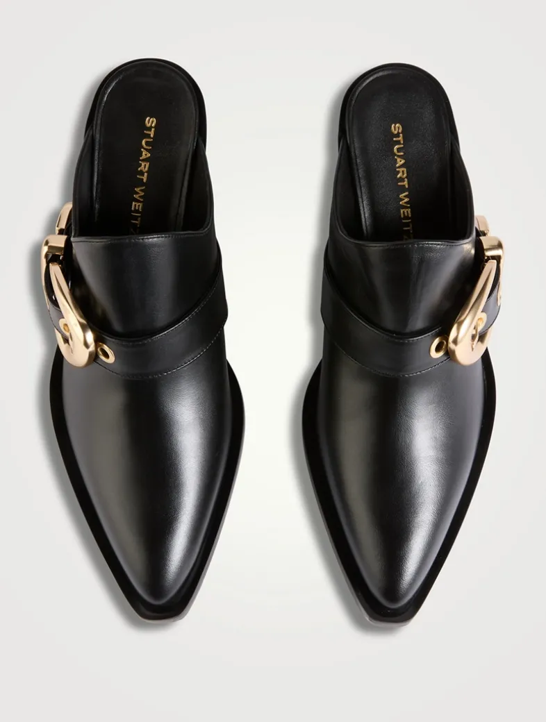 Maven Leather Western Mules