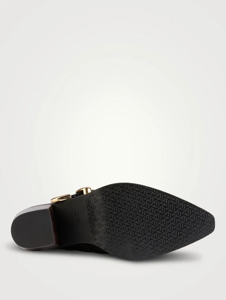 Maven Leather Western Mules