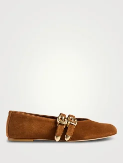 Maven Suede Mary Jane Ballet Flats