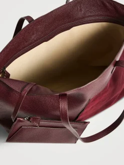 Medium Ai Leather And Suede Shoulder Bag