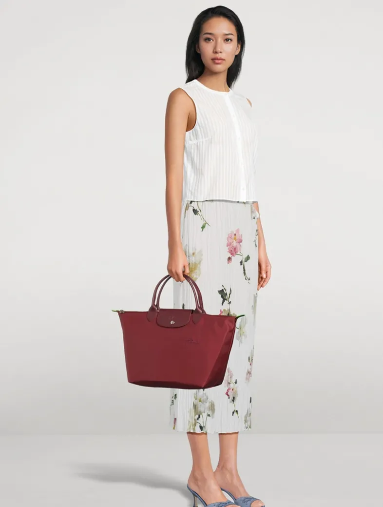 Medium Le Pliage Green Top Handle Bag