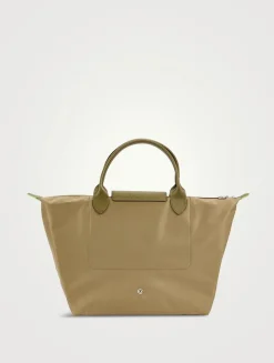 Medium Le Pliage Green Top Handle Bag