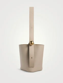 Medium Pebble Leather Bucket Bag