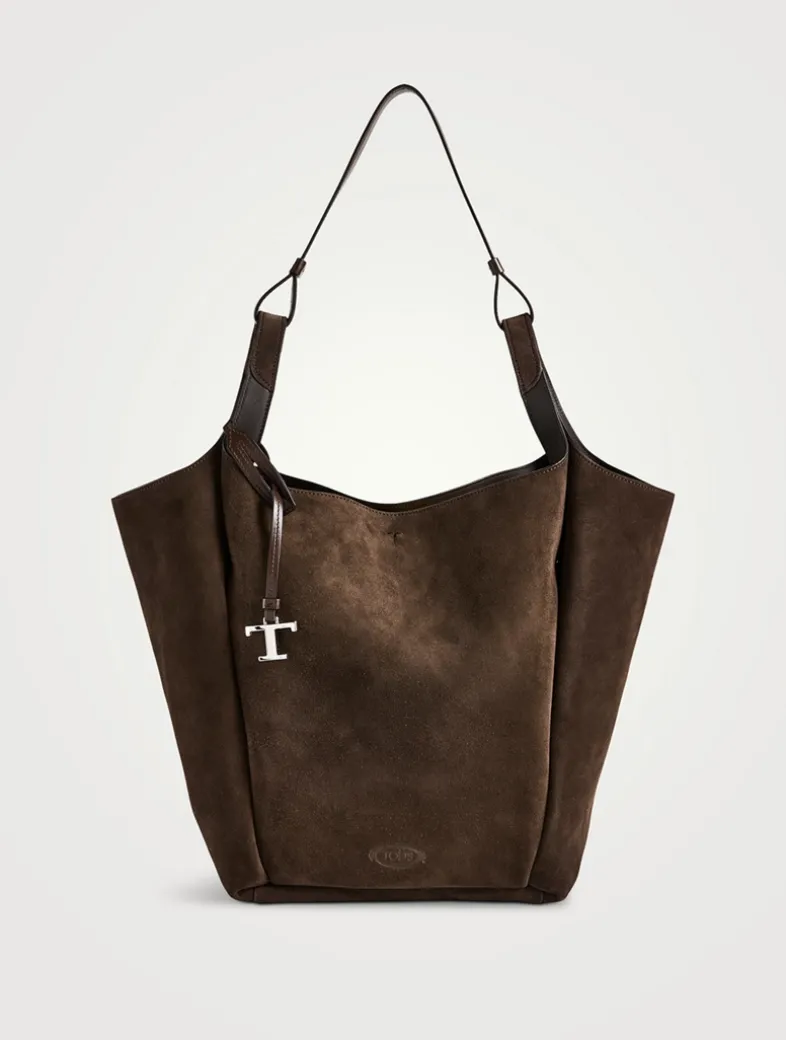Medium Suede Bucket Bag