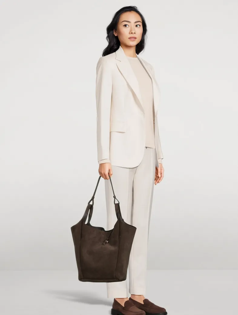 Medium Suede Bucket Bag