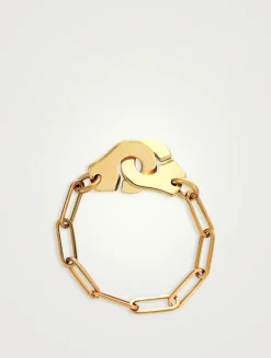 Menottes dinh van R7 18K Gold Chain Ring