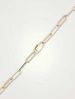 Menottes 18K Gold R10 Chain Necklace With Half Pavé Diamonds