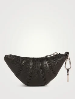 Mini Croissant Leather Bag Charm
