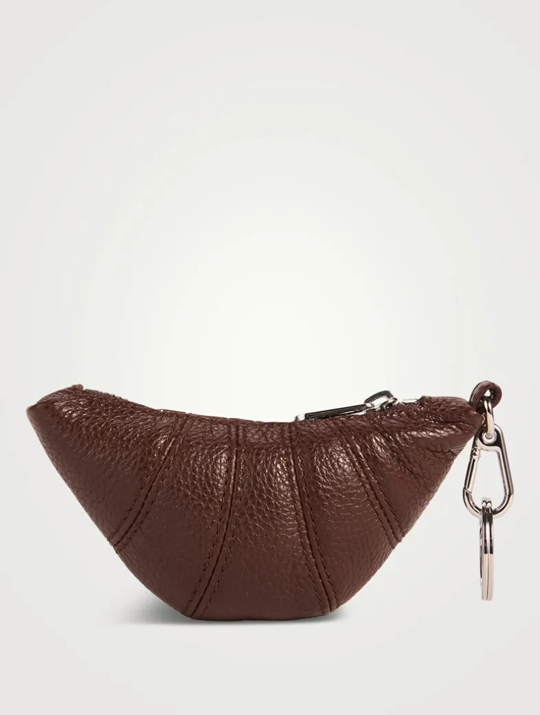 Mini Croissant Leather Bag Charm