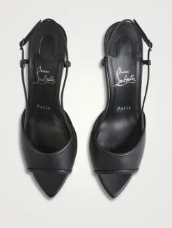 Miss Z Leather Slingback Sandals