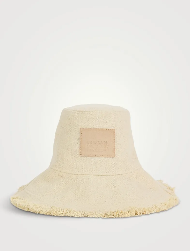 Monogram-Embellished Wide-Brim Bucket Hat